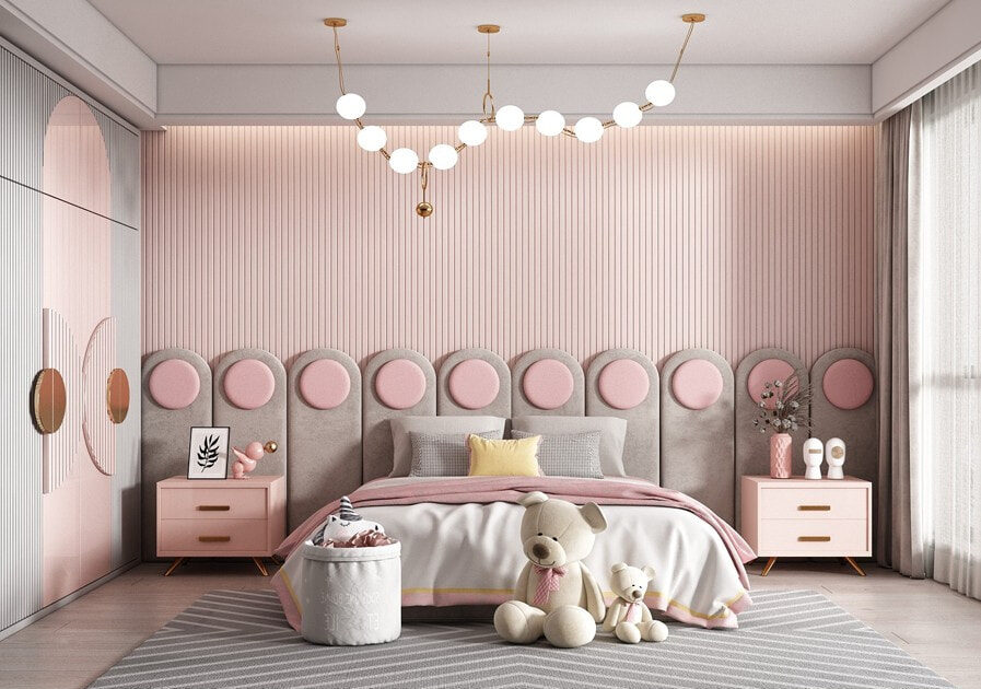 Phòng ngủ màu hồng cho bé