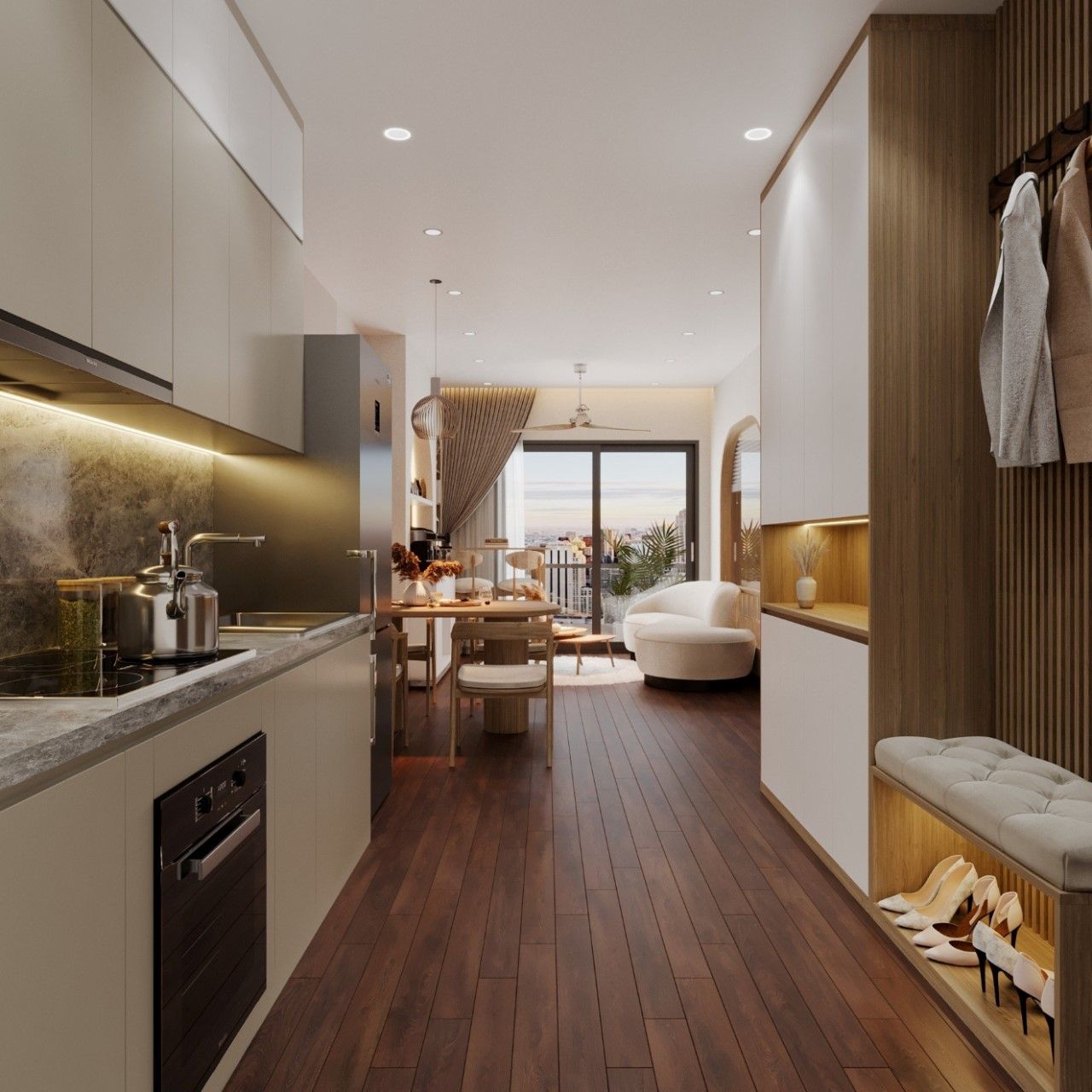 Thiết kế căn hộ theo phong cách hiện đại ấn tượng