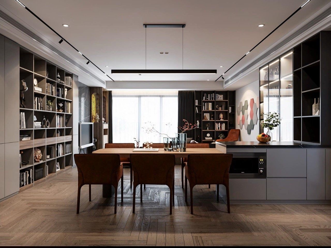 Nội thất phòng ăn theo phong cách hiện đại