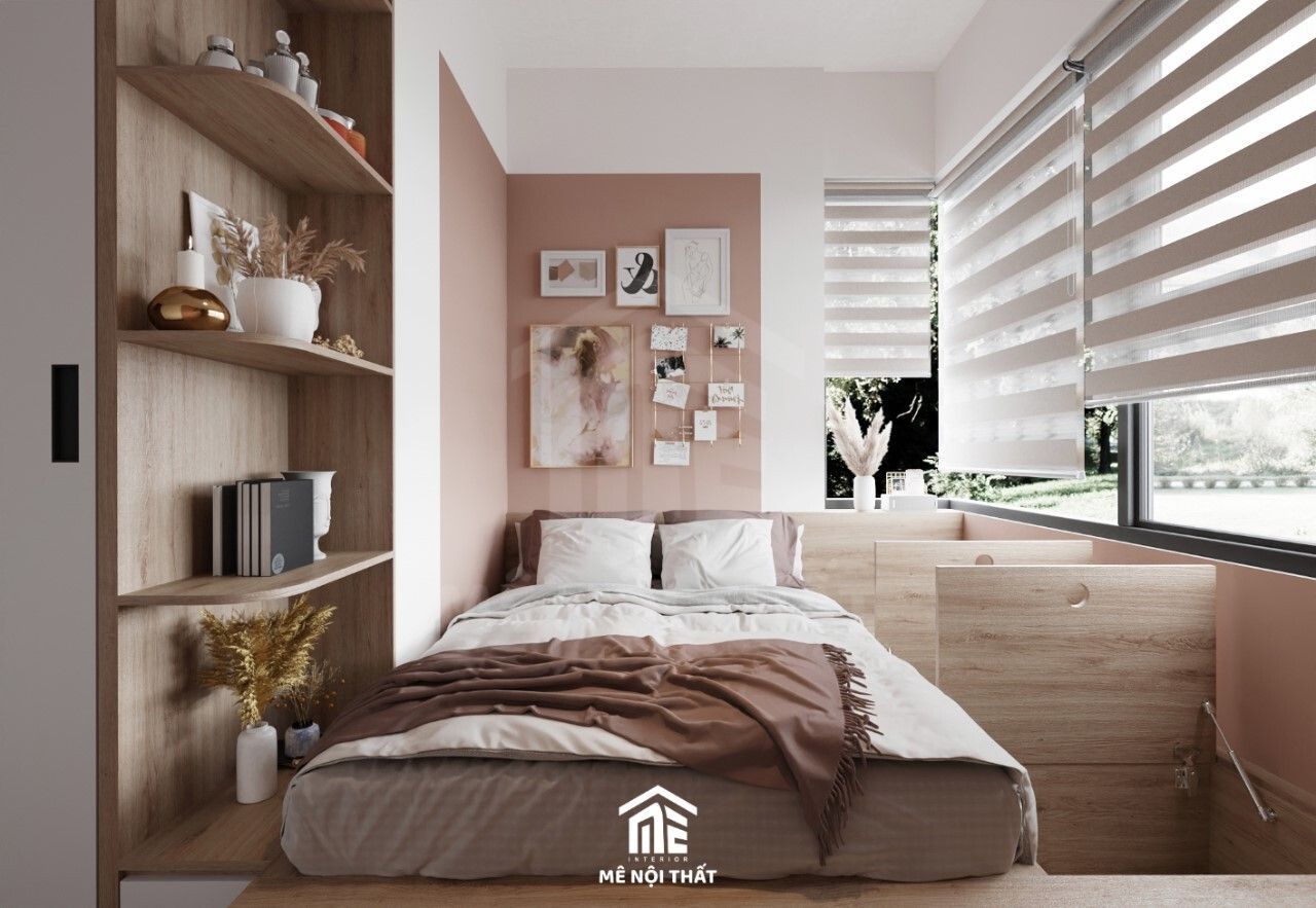 Mẫu bệ giường thiết kế độc đáo cho phòng ngủ nhỏ