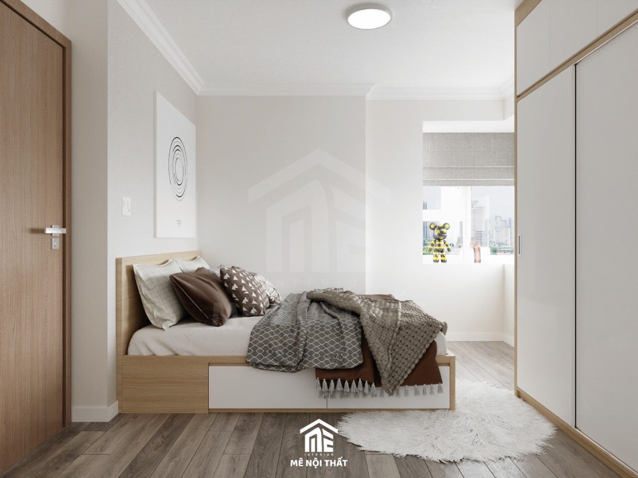 Giường ngủ dạng bục tiện lợi, tối ưu diện tích sử dụng cho căn hộ