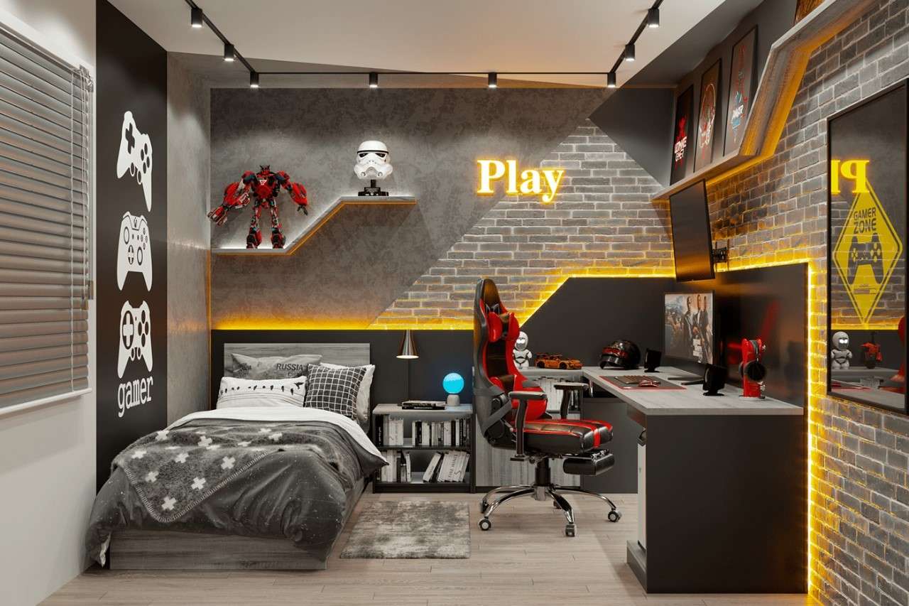 Một kiểu decor phòng ngủ gaming hiện đại và cá tính