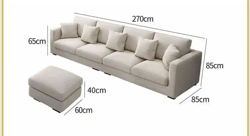 Kích thước sofa băng dài 3 chỗ với diện tích rộng rãi hơn