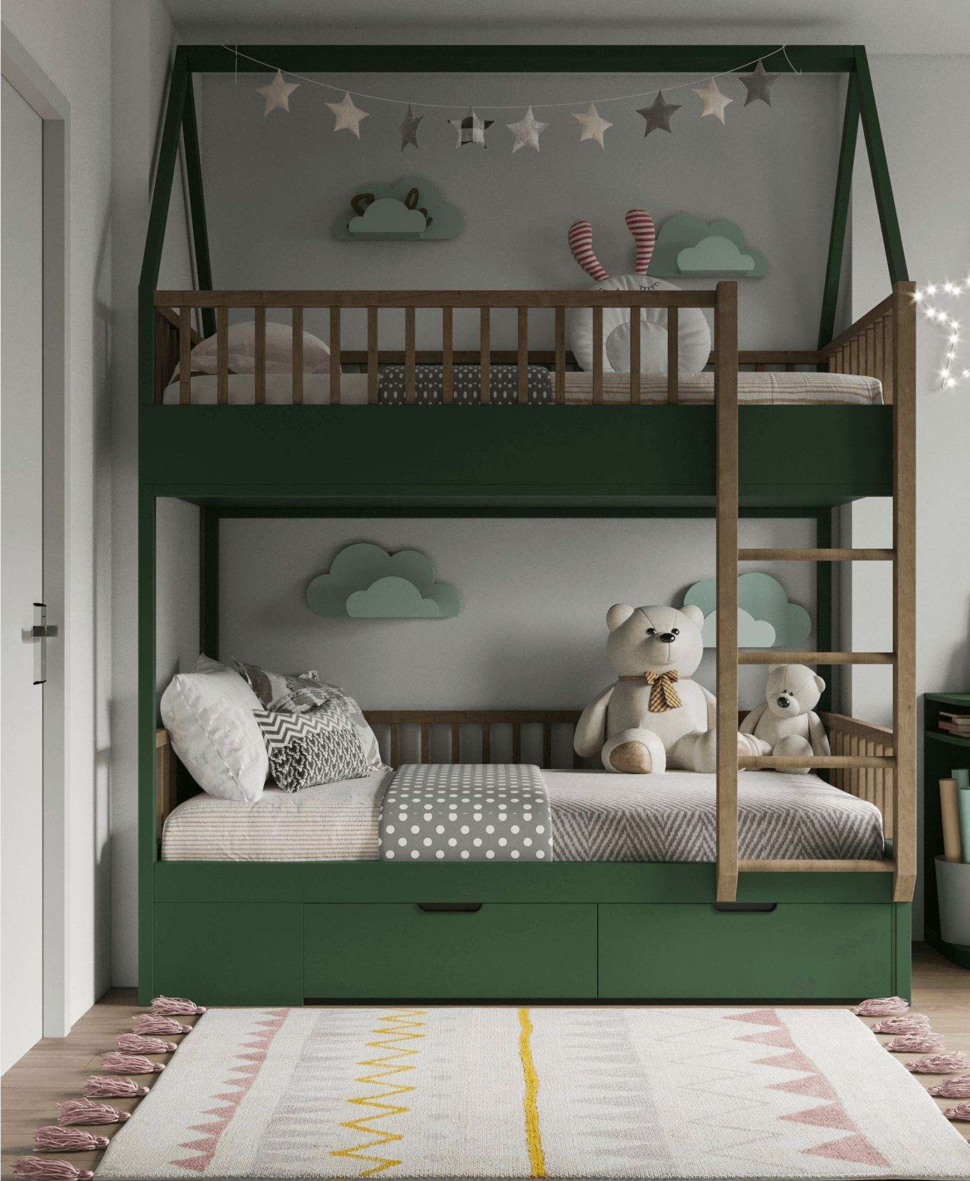 Kích thước giường tầng dành cho trẻ em từ 6 đến 9 tuổi