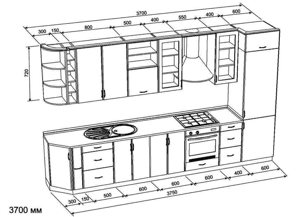 Không gian bếp hoàn hảo cùng kích thước tiêu chuẩn của tủ chữ L đa dạng