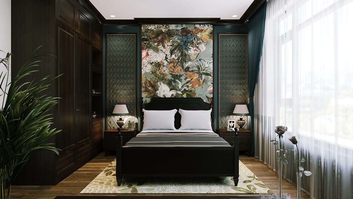 Bức tranh giúp tạo điểm nhấn ấn tượng cho không gian phòng ngủ