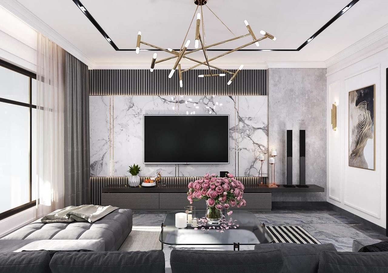 Không gian phòng khách Luxury với thiết kế mang hơi hướng hiện đại