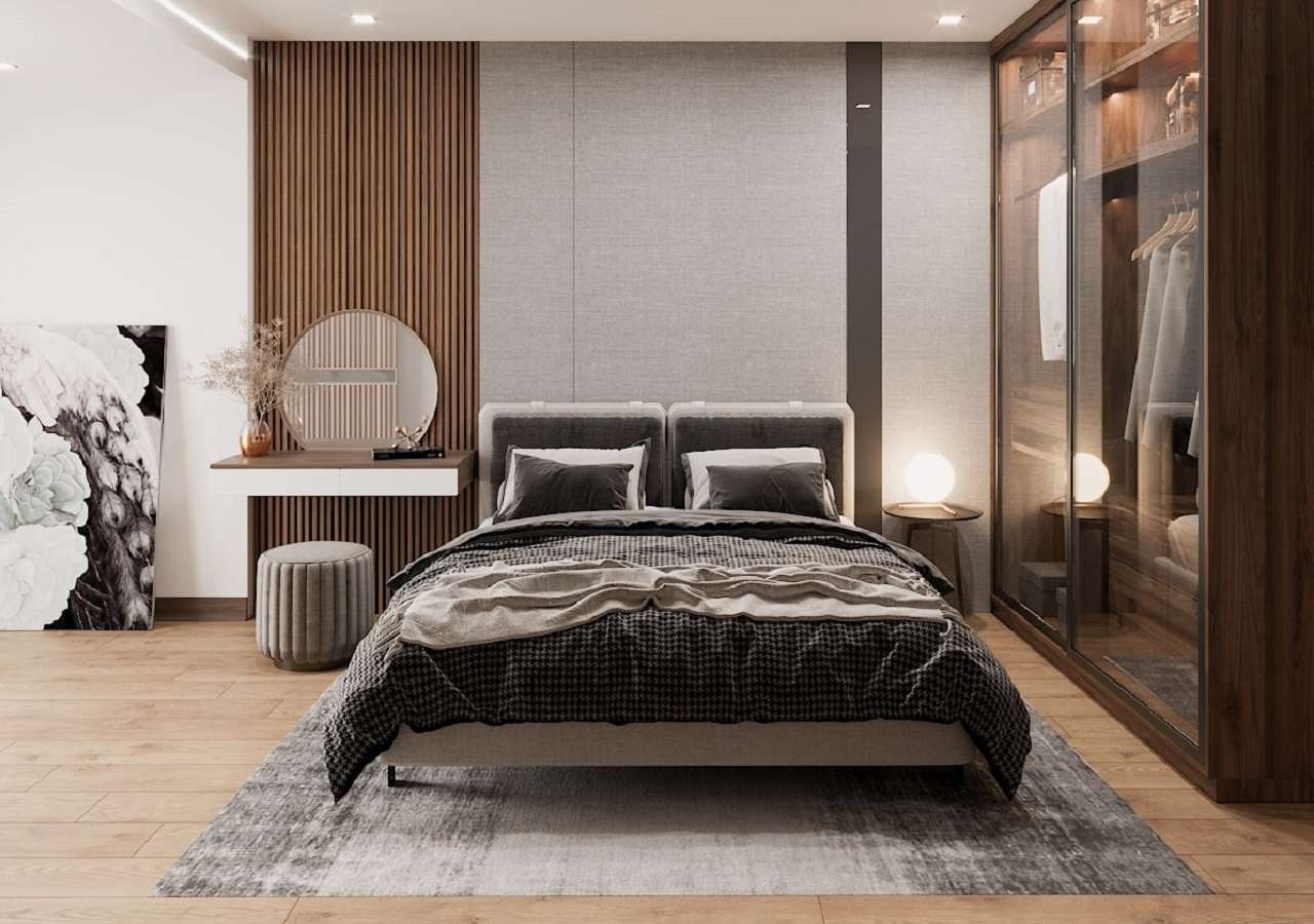 Phòng ngủ chung cư nhỏ mang phong cách luxury