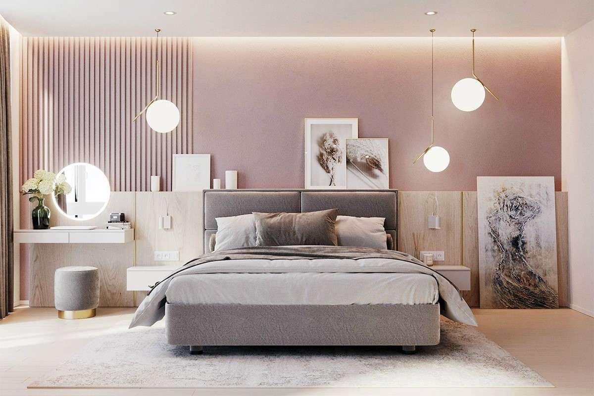 Decor phòng ngủ màu tím mang đến sự sáng tạo và độc đáo