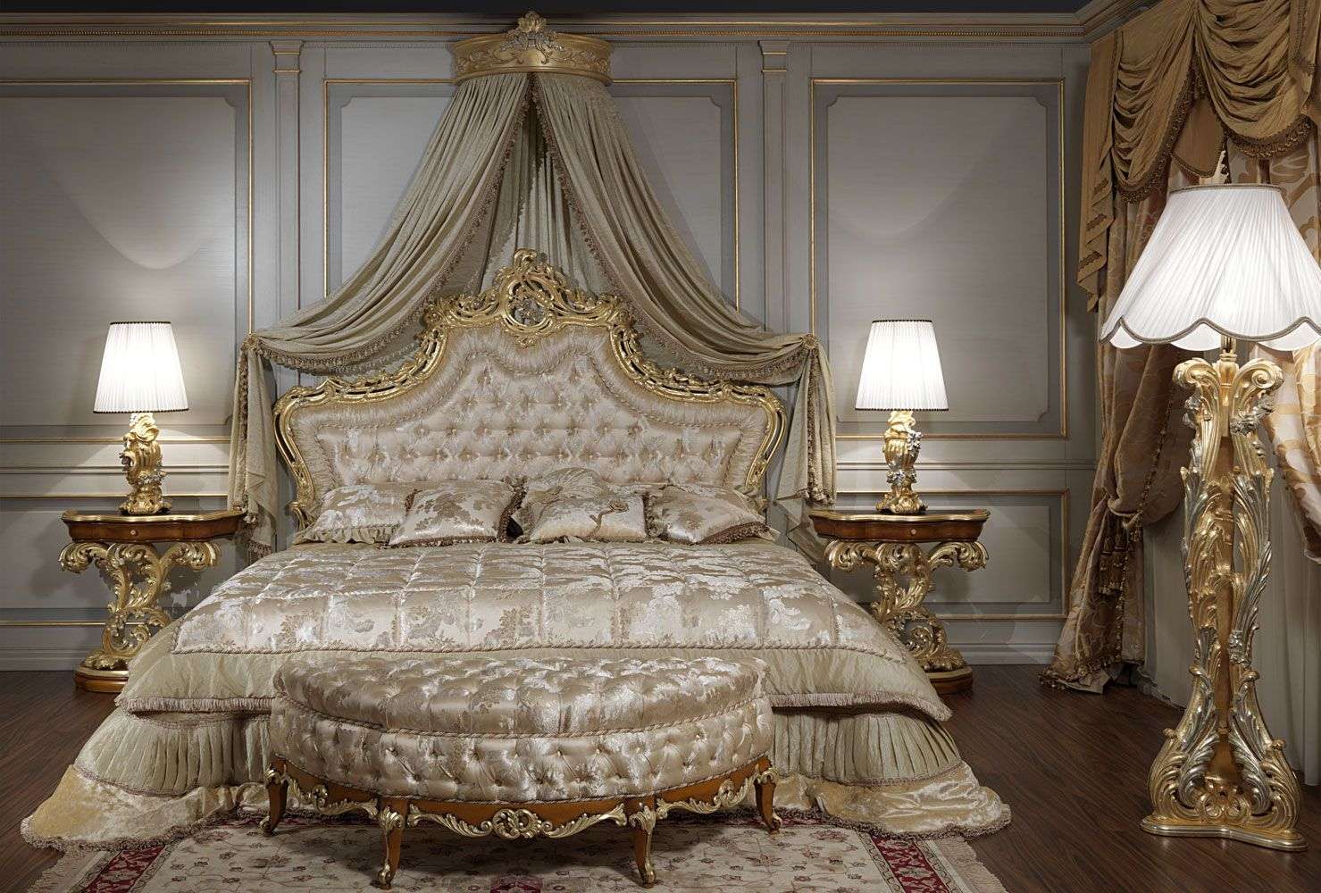 Phòng ngủ màu xám phong cách tân cổ điển sang trọng và đẳng cấp