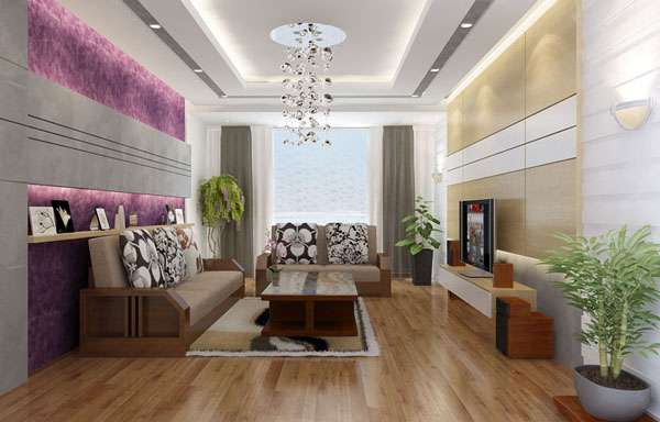 Mẫu thiết kế nhà sử dụng trần thạch cao cho những gia chủ yêu thích sắc màu, không gian tươi mới