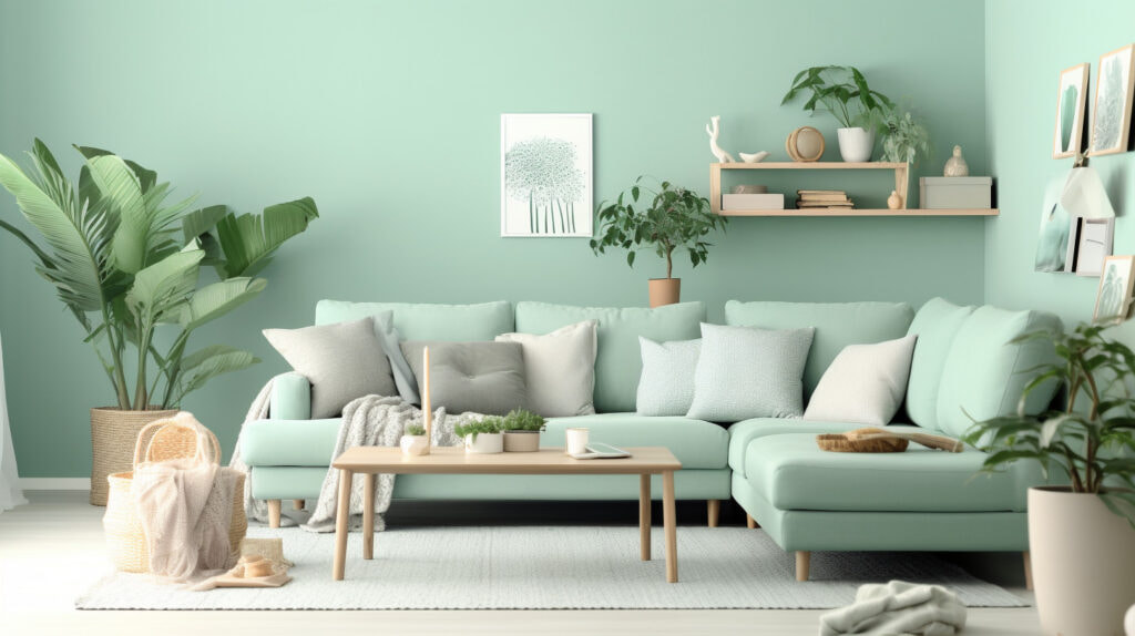 Màu xanh dương nhạt là lựa chọn cho nhiều phong cách thiết kế phòng khách khác nhau