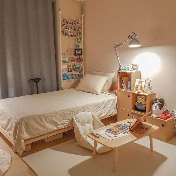 Phong cách Retro cũng rất thích hợp cho không gian phòng ngủ nhỏ hẹp