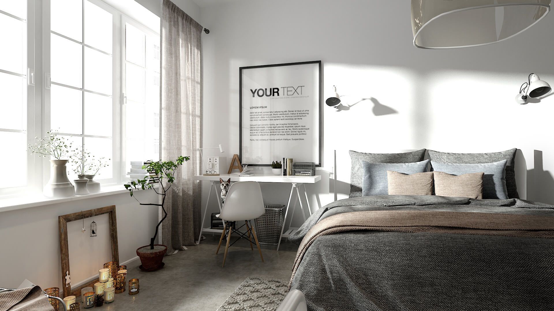 Phòng ngủ theo phong cách Bắc u mang đến cảm giác ấm áp và dễ chịu