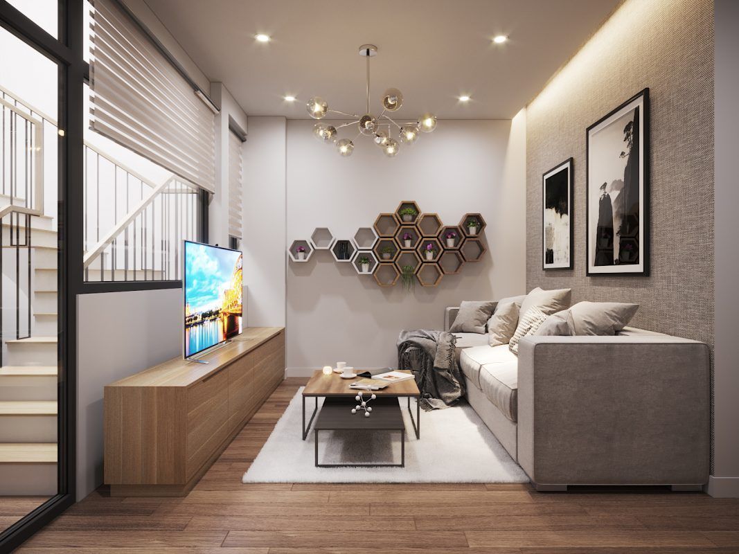 Sự kết hợp tinh tế giữa phong cách hiện đại và cầu thang, tạo không gian sống đẳng cấp và thú vị.