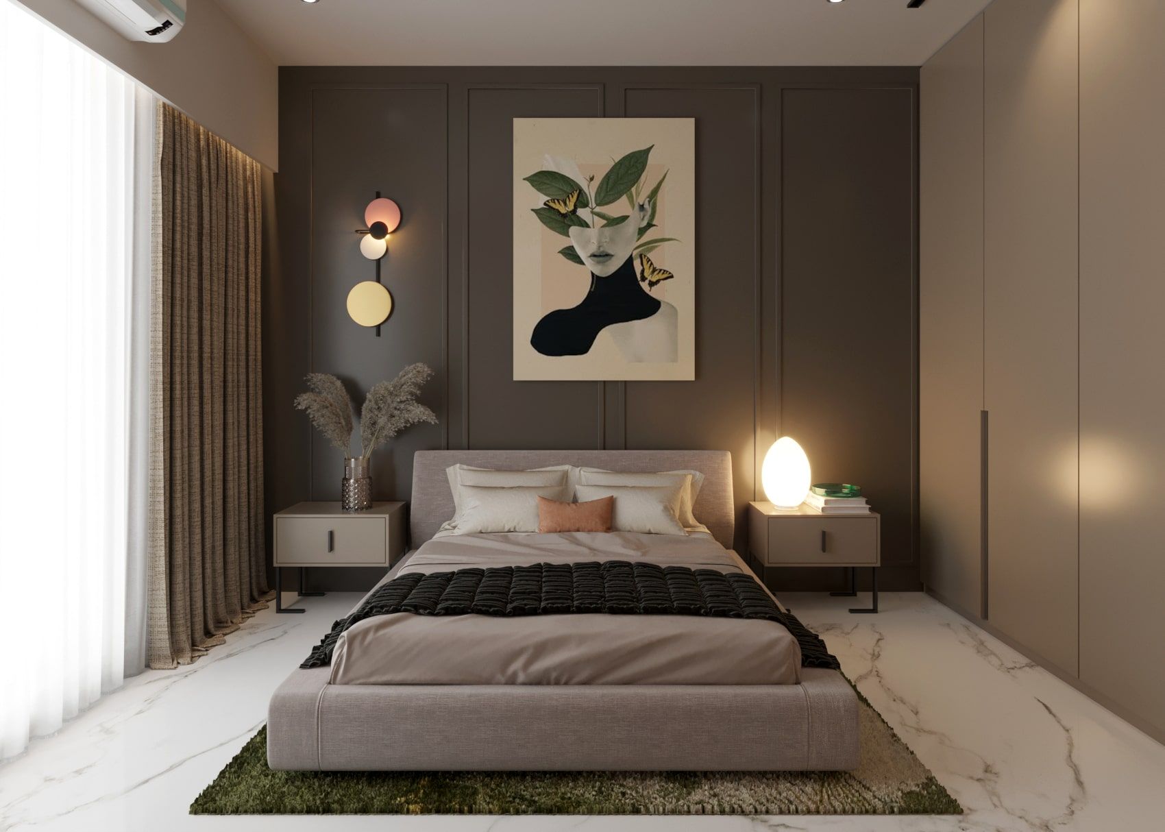 Phòng ngủ 15m2 tối giản mang đến không gian thiết kế đơn giản, tinh tế và gọn gàng