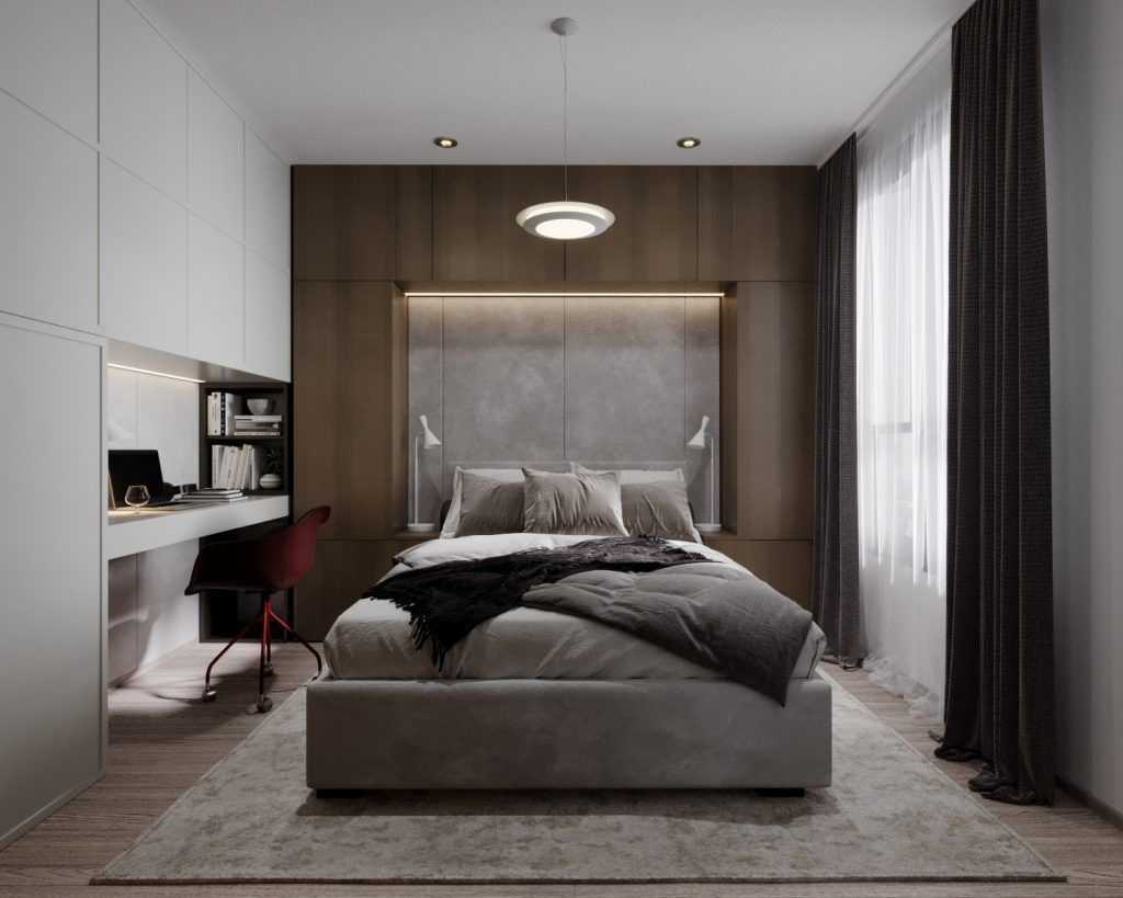 Phòng ngủ 15m2 trẻ trung và năng động, với sự kết hợp hài hòa của màu sắc và trang trí hiện đại.
