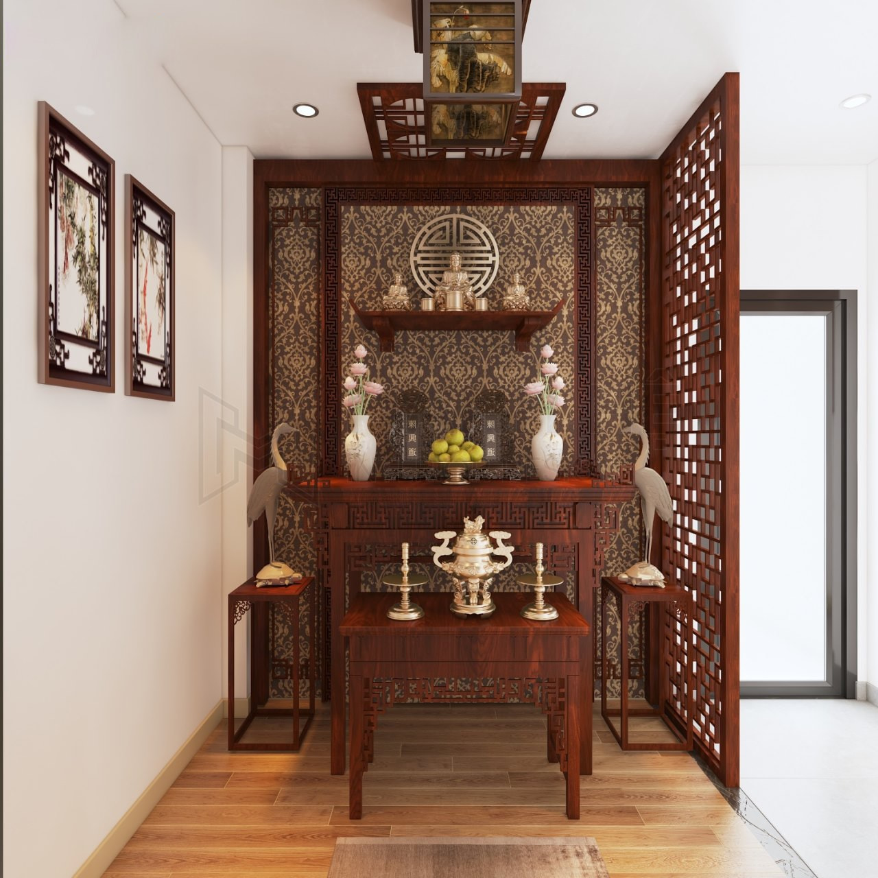 Cách bố trí bàn thờ chuẩn văn hóa tâm linh người Việt nhất 18 Bàn thờ tam cấp