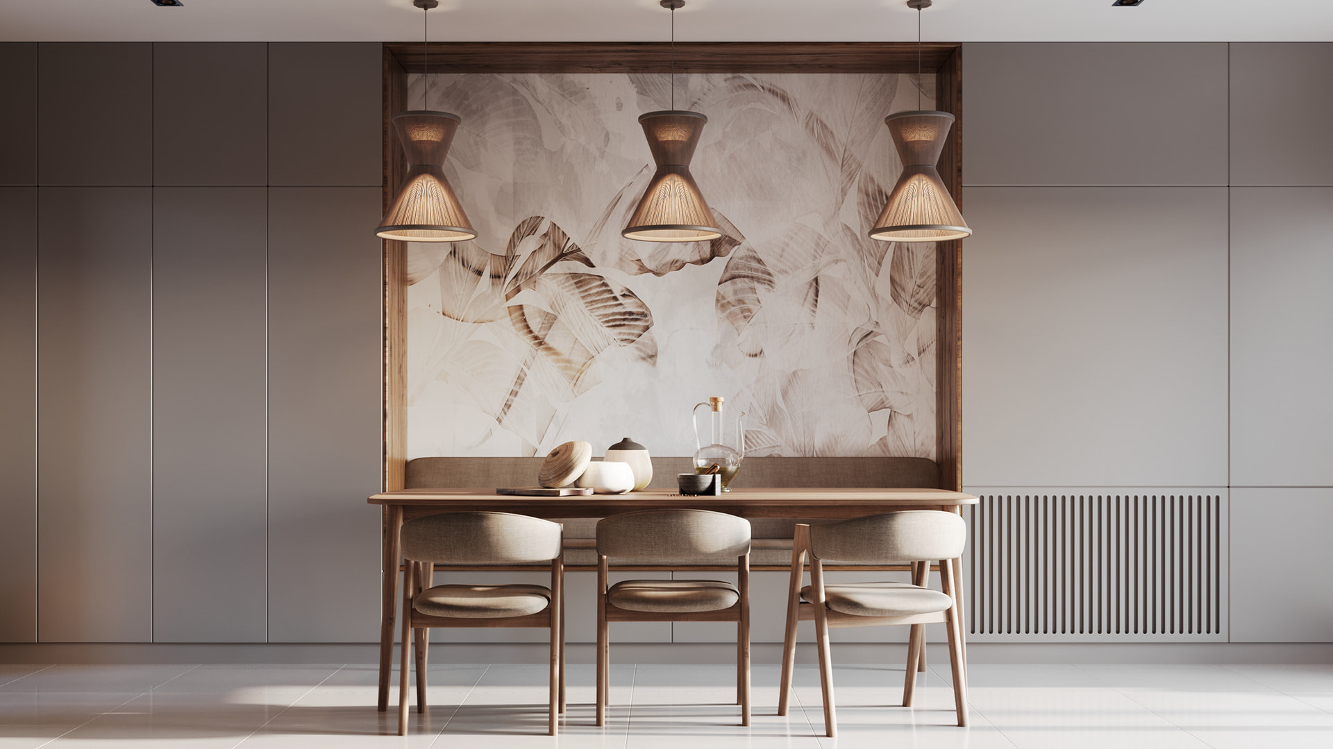 Bàn ăn làm từ chất liệu gỗ