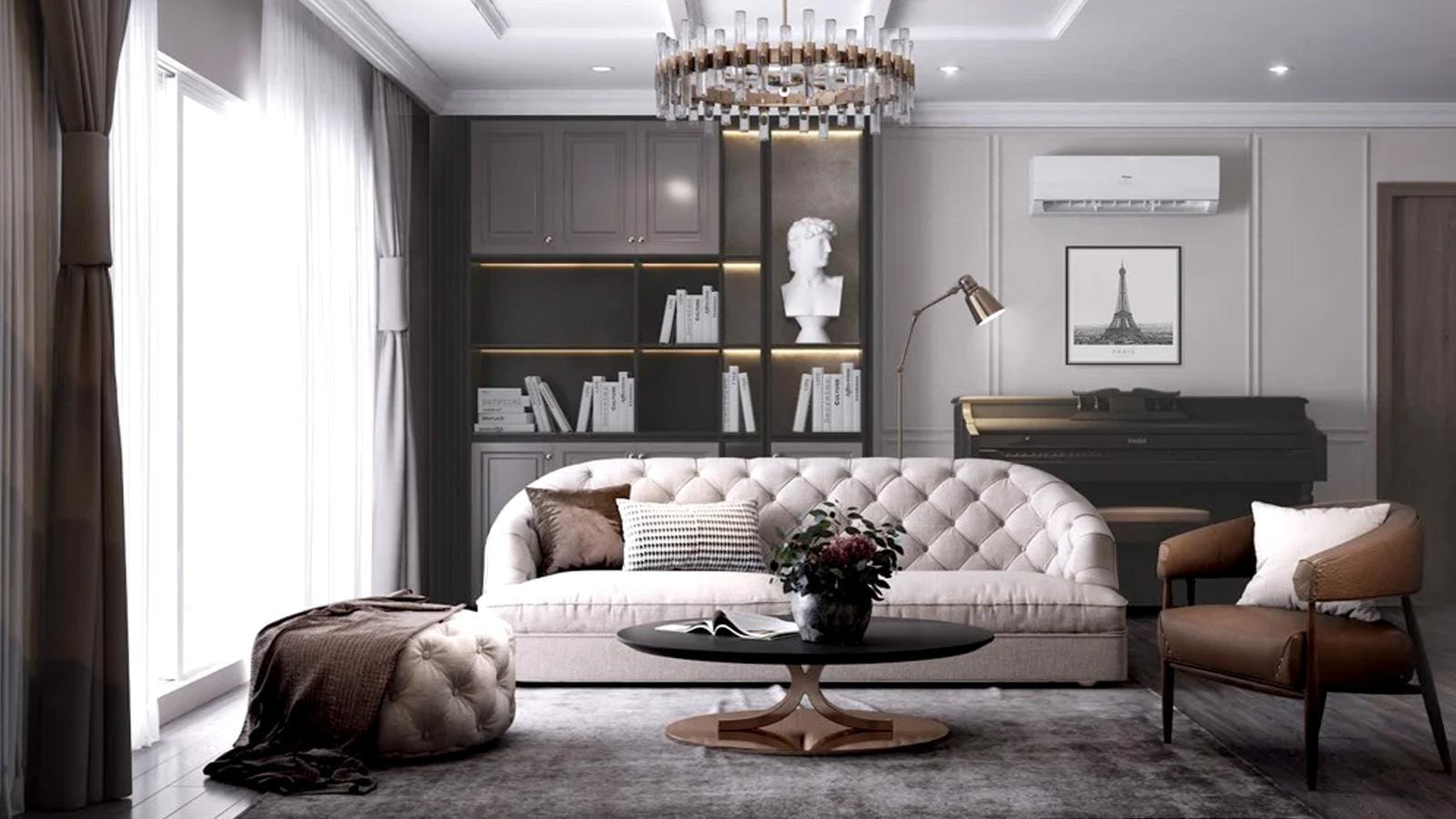 Cách bố trí phòng khách nhỏ đẹp sang trọng chuẩn phong thủy 42 Bố trí nội thất phòng khách thông minh