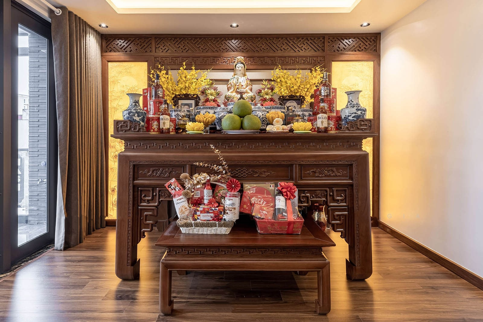 Cách bố trí bàn thờ chuẩn văn hóa tâm linh người Việt nhất 14 Sắp xếp và bố trí lễ vật cho bàn thờ phật