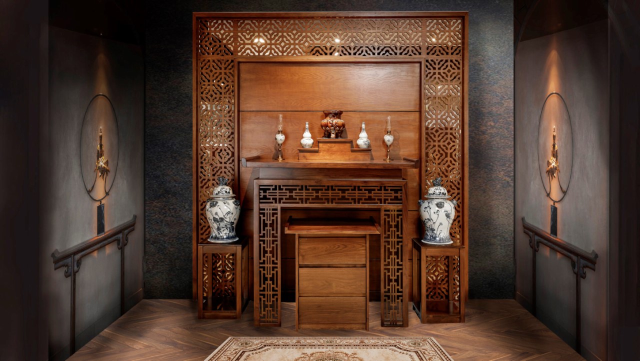 Cách bố trí bàn thờ chuẩn văn hóa tâm linh người Việt nhất 15 Sự kết hợp giữa bàn thờ thần linh và bàn thờ gia tiên