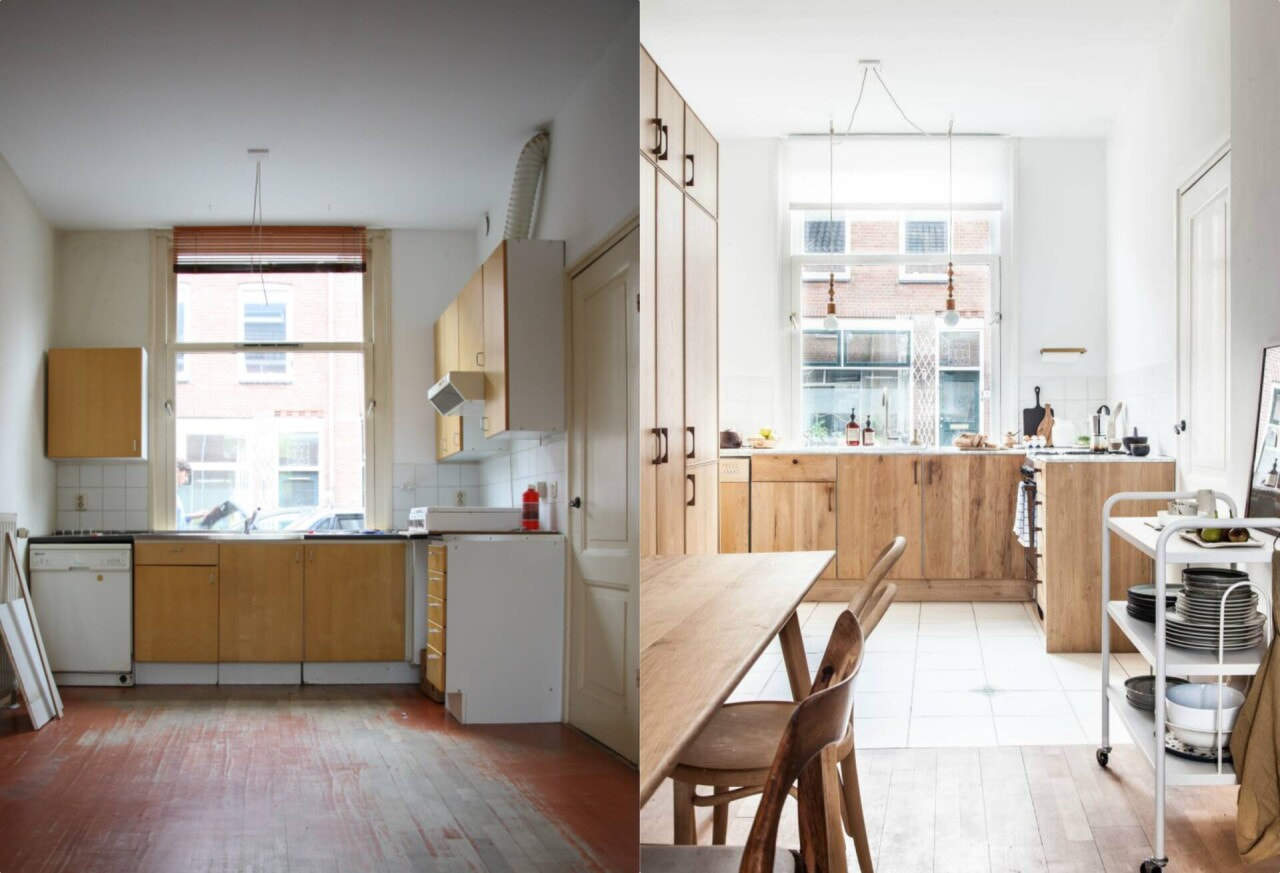 Cải tạo phòng bếp dành cho những khu cung cư nhỏ phong cách basic