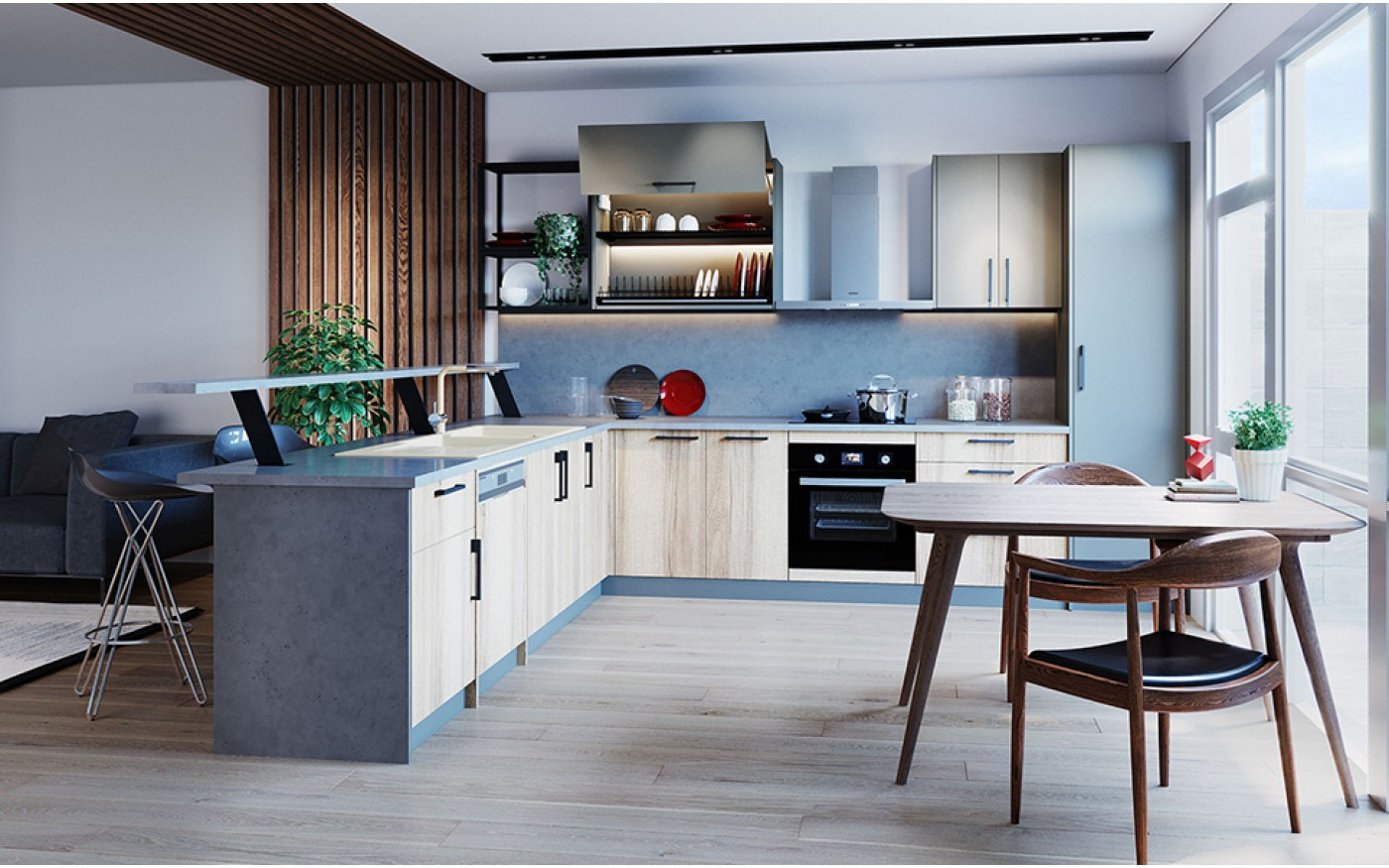 Sắp xếp nội thất khoa học là cách cải tạo nhà bếp hiệu quả