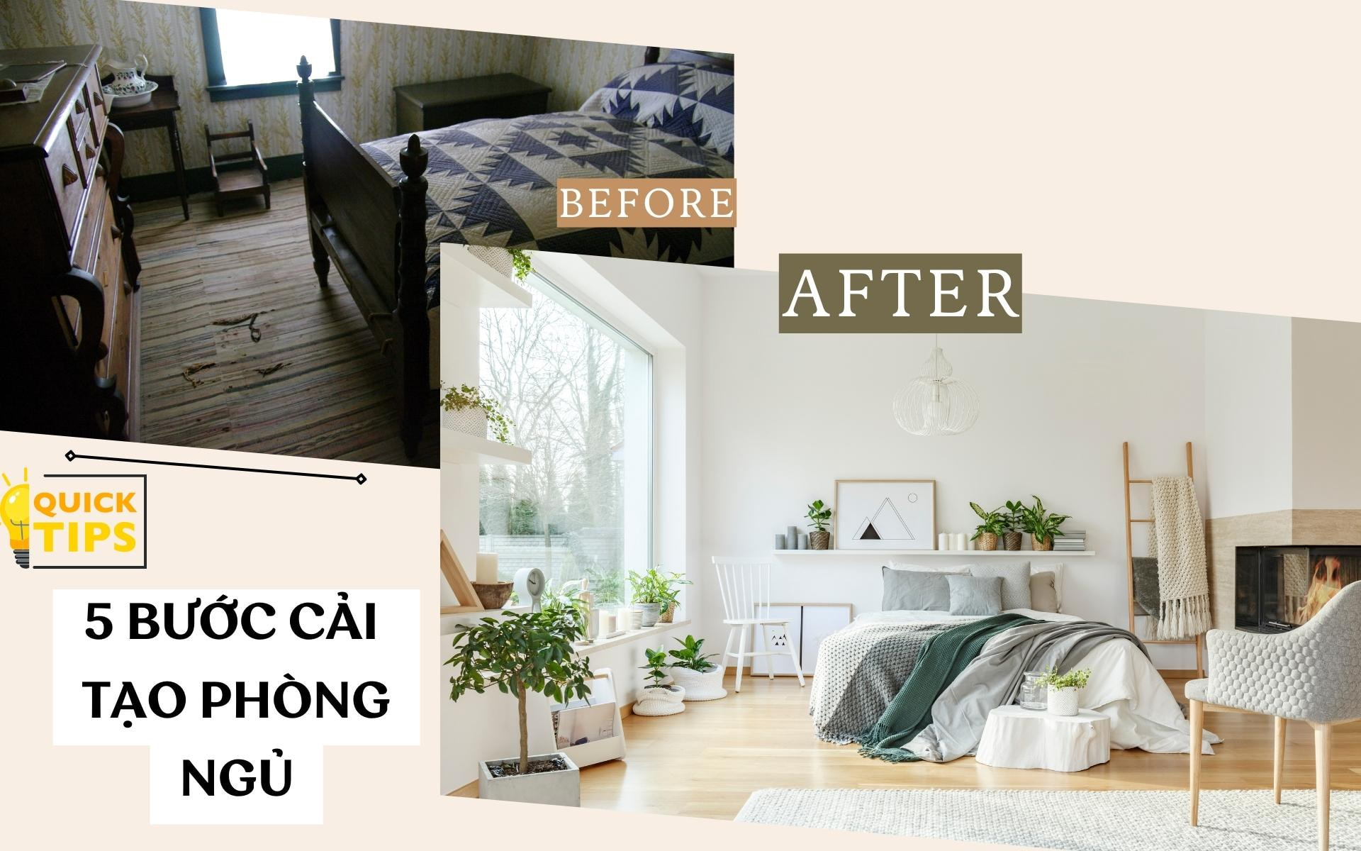 [Mẹo] Cải tạo phòng ngủ nhỏ đẹp ấn tượng với giá rẻ bất ngờ