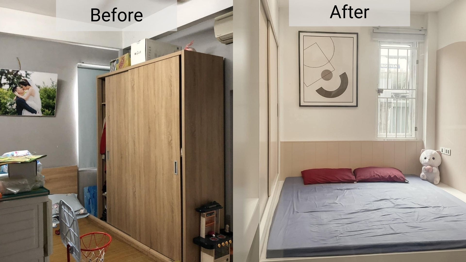 Thiết kế phòng ngủ với nội thất tối giản