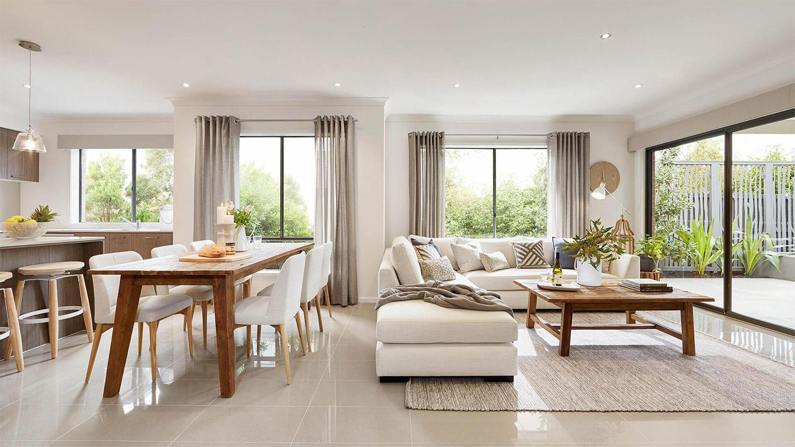 Thiết kế phòng ăn liền kề phòng khách