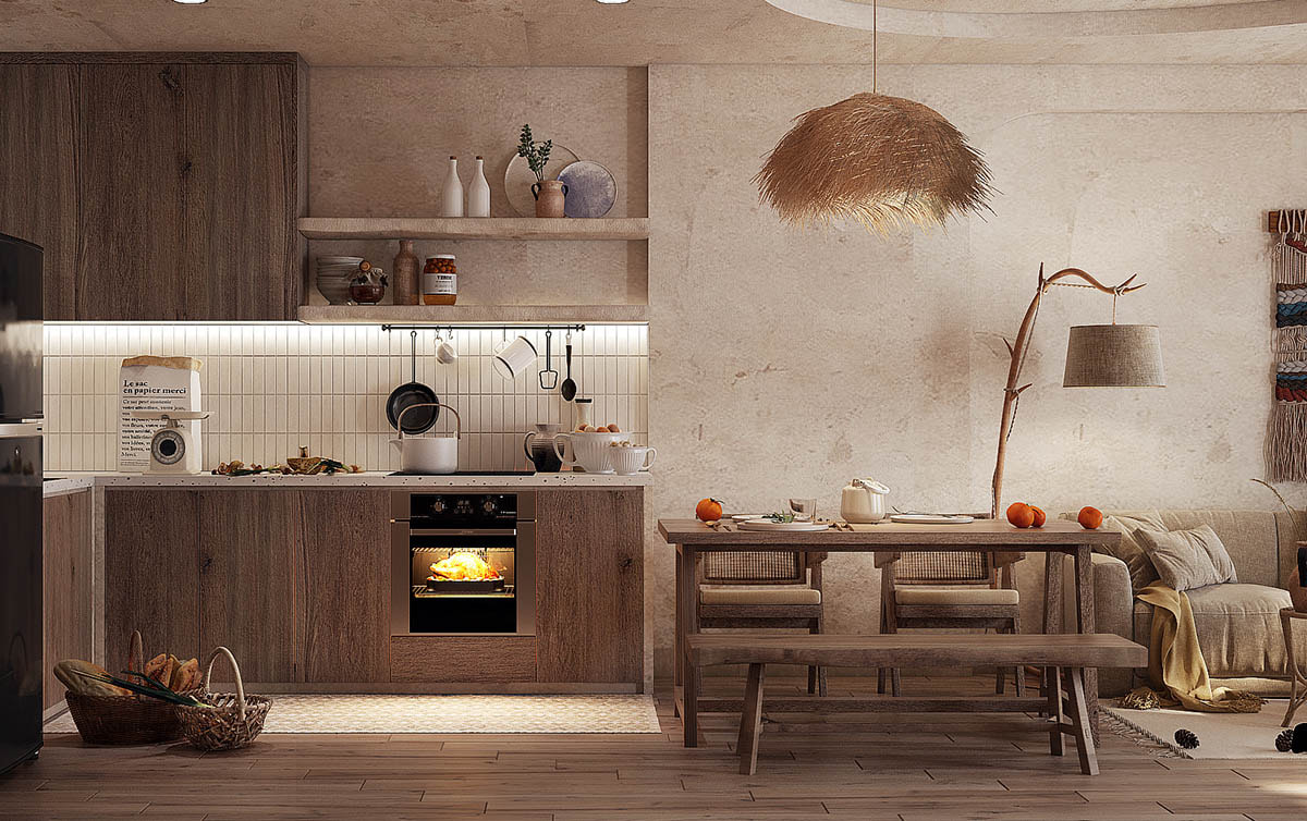 Phòng ăn phong cách vintage nhẹ nhàng, cổ điển