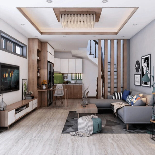 30+ Mẫu phòng khách nhà ống đẹp hiện đại, hợp xu hướng 2025