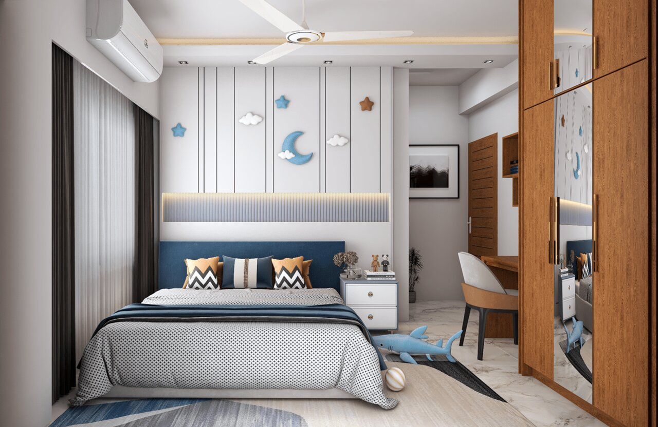 Thiết kế nội thất phòng ngủ trẻ em tạo không gian nghỉ ngơi và thư giãn phù hợp lứa tuổi và sở thích của trẻ