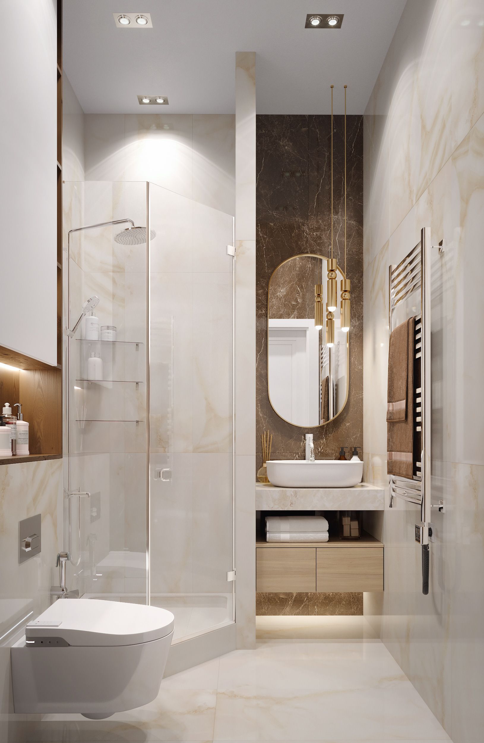 Nội thất phòng tắm đẹp sang trọng, an toàn cho người sử dụng