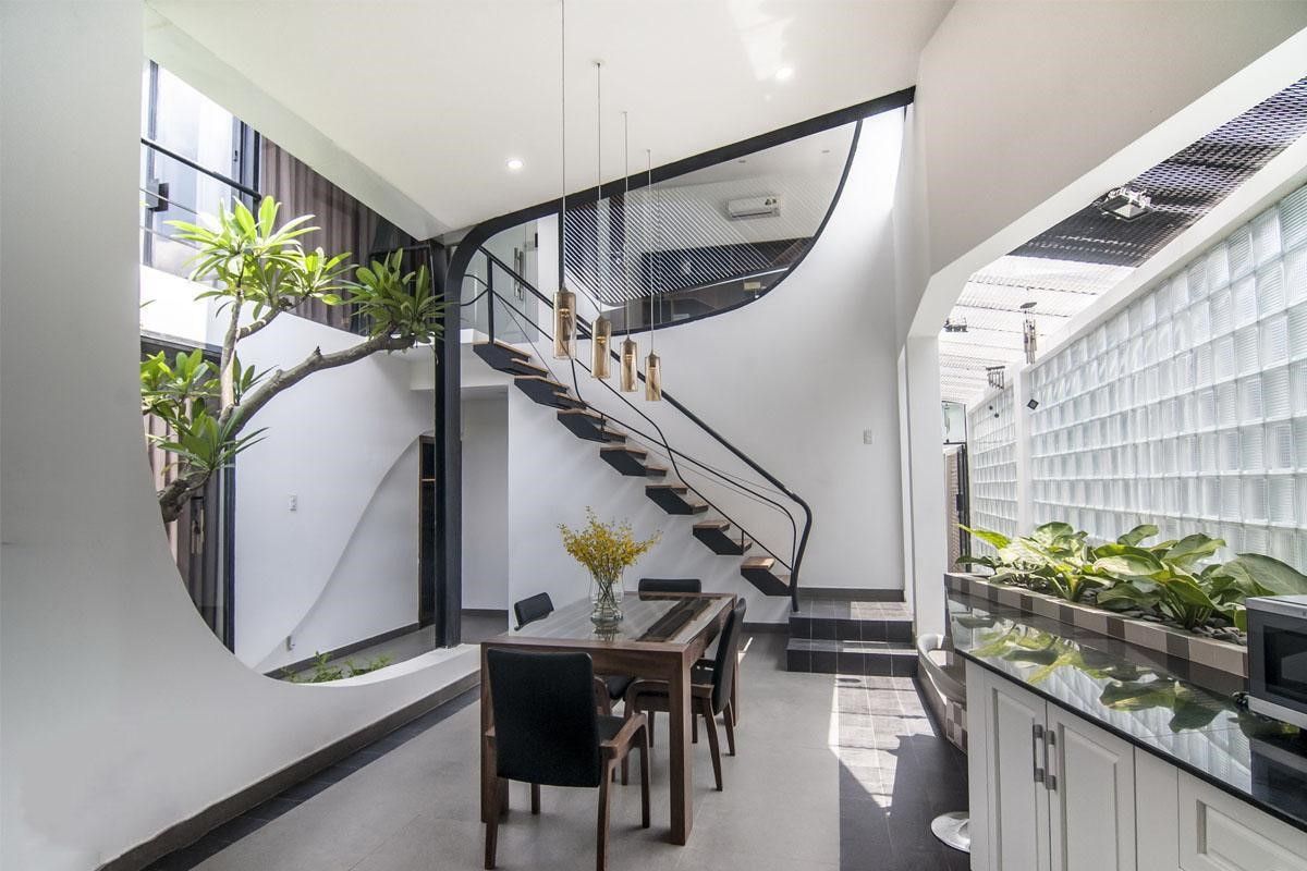 cach tinh so bac thang hop phong thuy Mẫu cầu thang hình Kim hợp số phong thủy