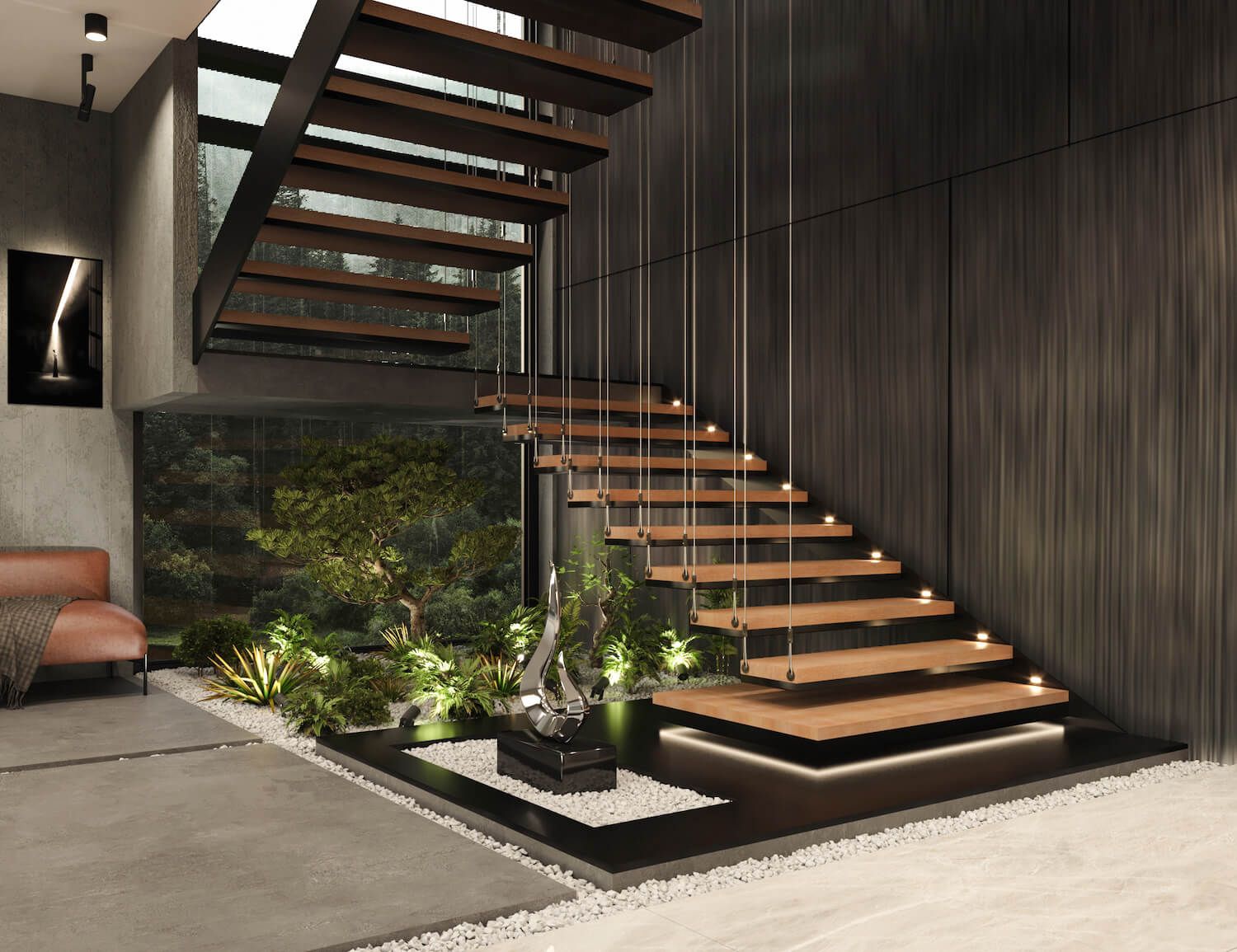 cach tinh so bac thang hop phong thuy Thiết kế cầu thang tốt nhất theo phong thủy