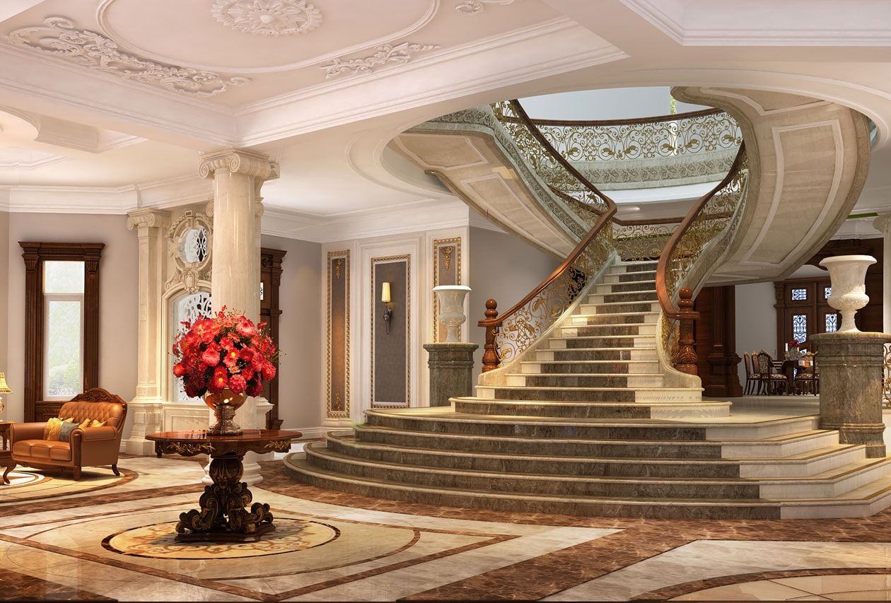 cach tinh so bac thang hop phong thuy Thiết kế cầu thang theo bậc Trường Sinh