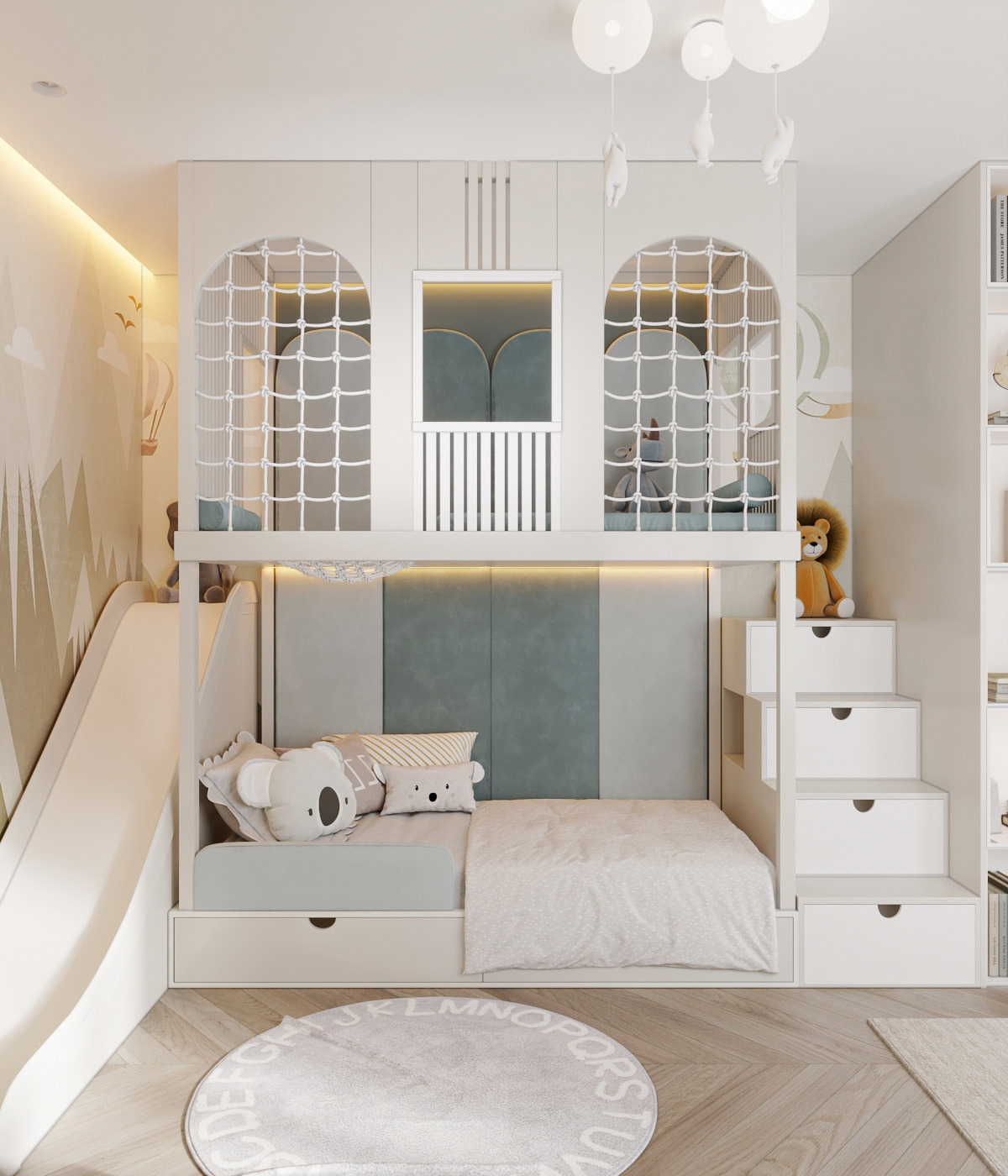 Giường tầng kết hợp cầu trượt