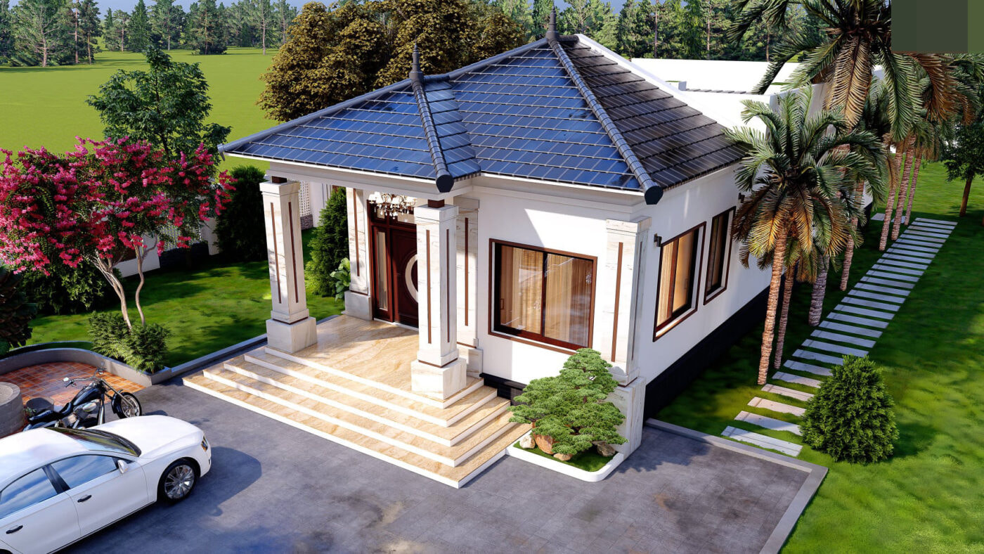 Nhà cấp 4 mái Thái lập ngói