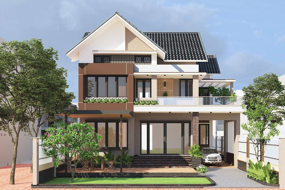 Mẫu nhà cấp 4 mái Thái