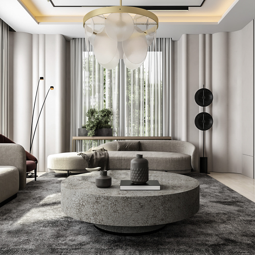 Bàn tròn độc đáo cho phòng khách