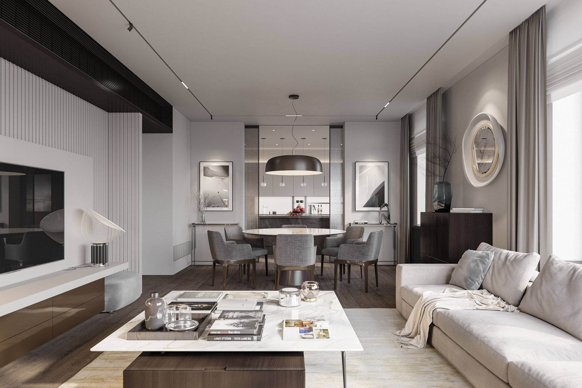 Những món đồ chiếu sáng như tranh treo tường, đen led để trang trí cho phòng khách