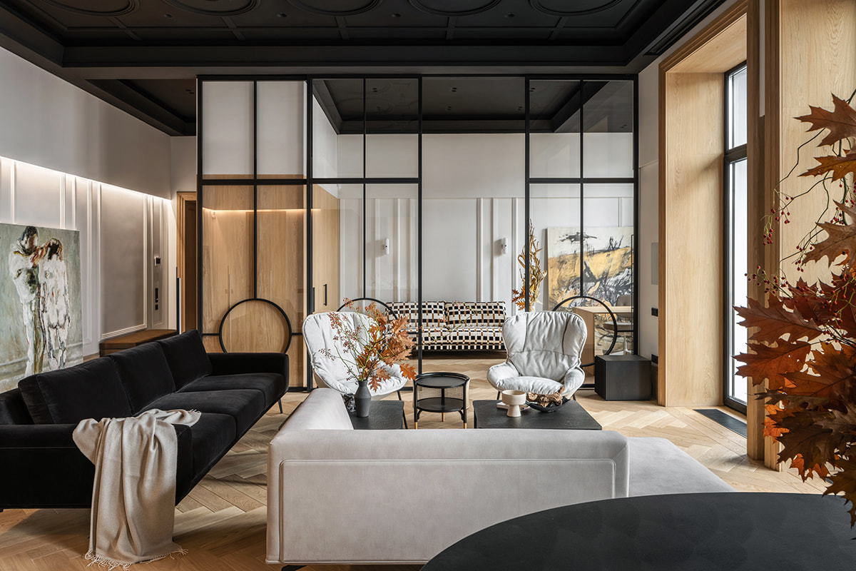 Trang trí phòng khách với Lá phong