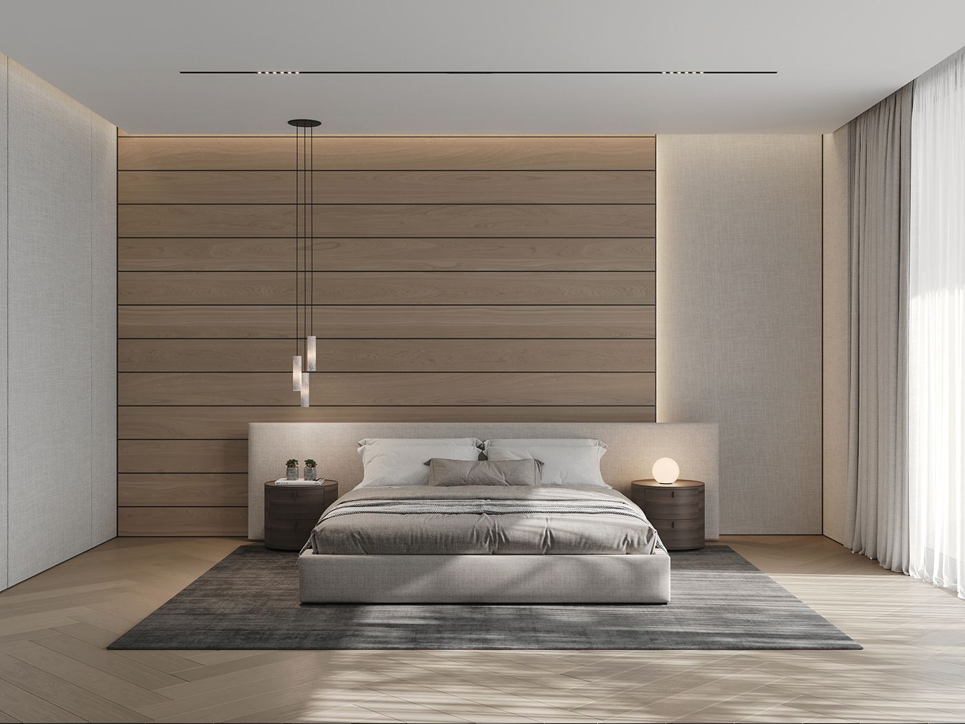 Phòng ngủ 02 với thiết kế giường bệt bọc đệm êm ái