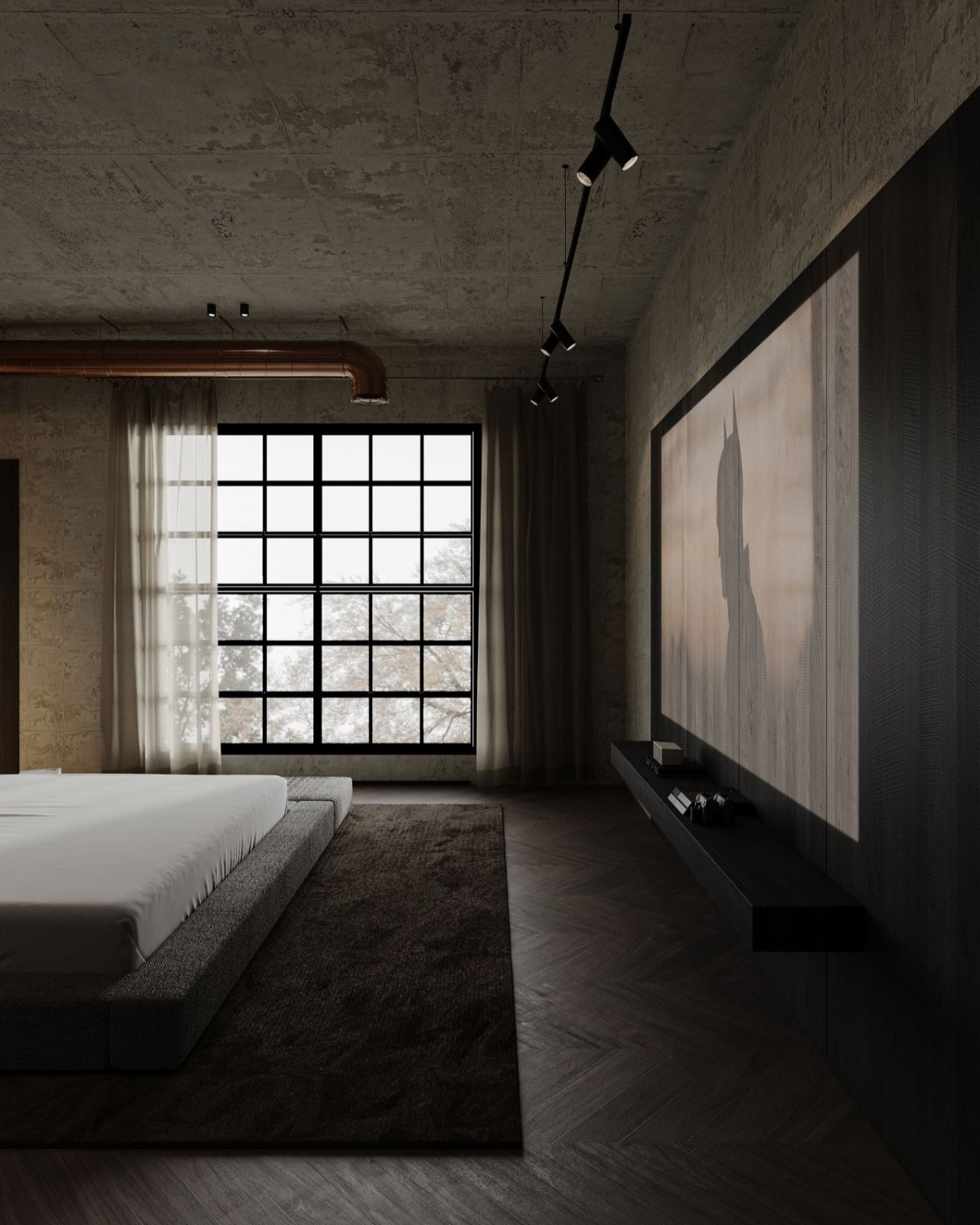 Thêm hệ thống máy chiếu đặt trong phòng để tăng tiện nghi cho gia chủ