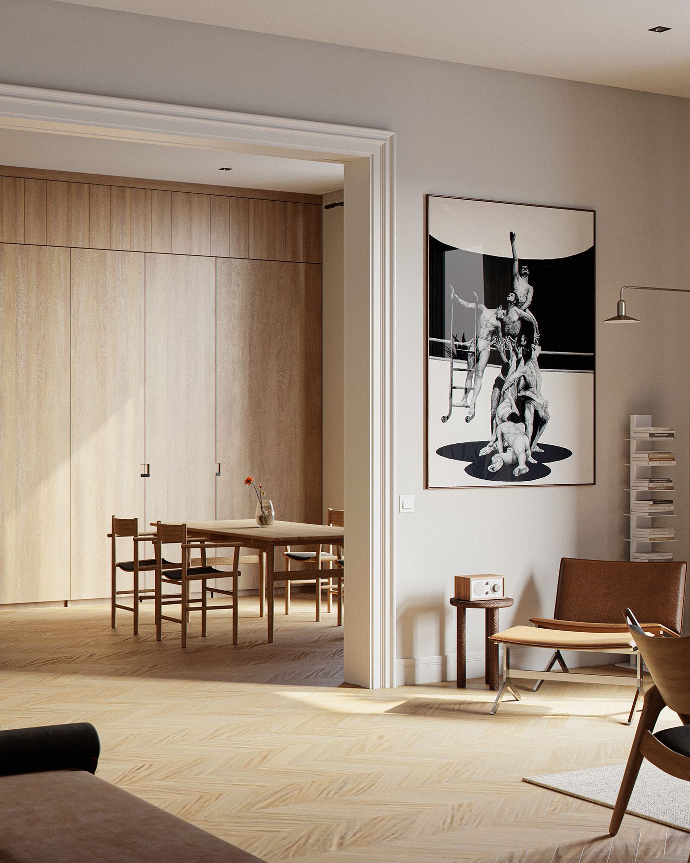 Lựa chọn màu sắc phù hợp giúp làm nổi bật tính hài hòa, thẩm mỹ trong nhà liền kề