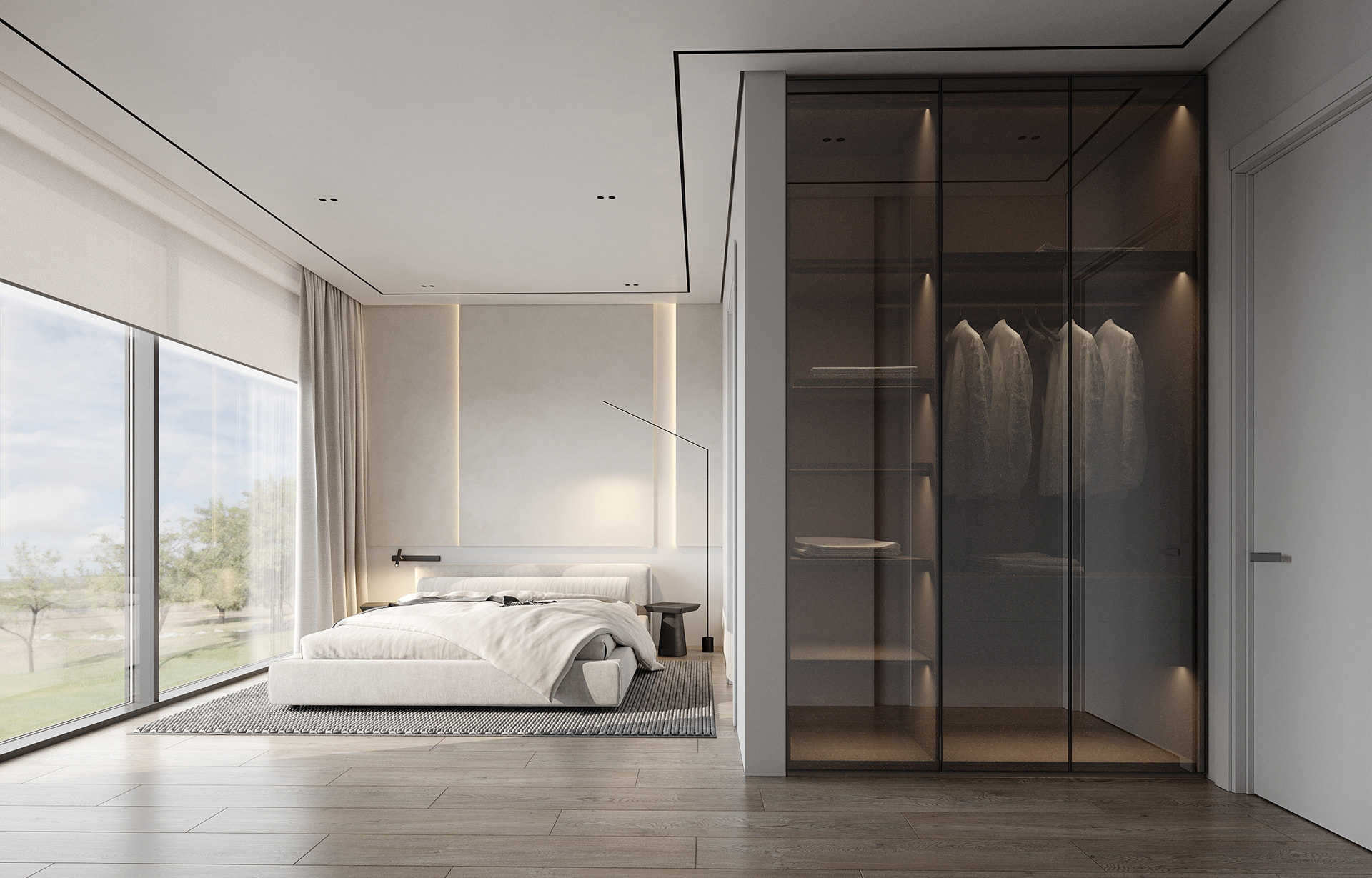 Phòng ngủ không cần giường theo phong cách tối giản
