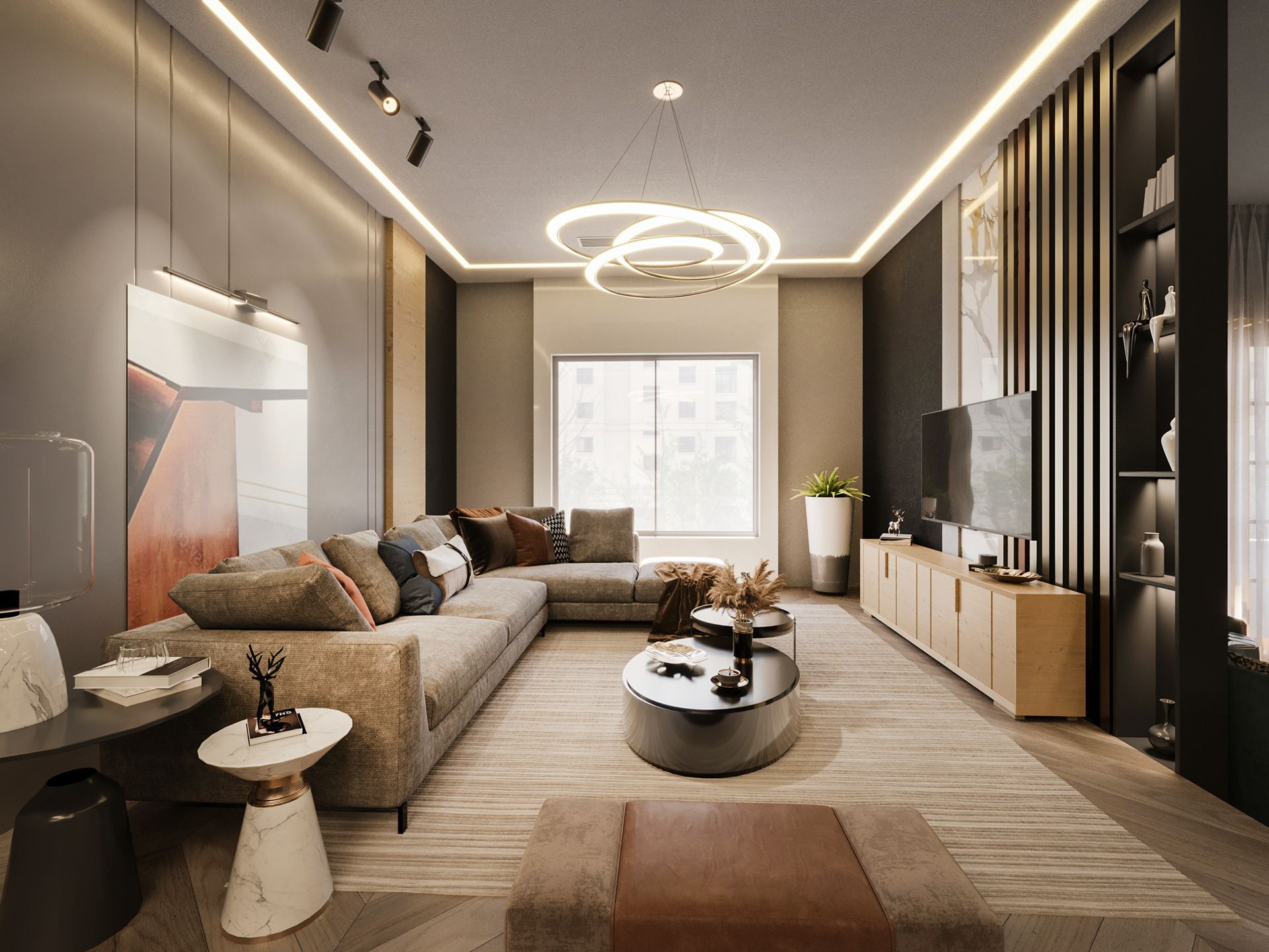 Bố trí ánh sáng hợp lý cho phòng khách mang lại không khí và nguồn năng lượng tích cực