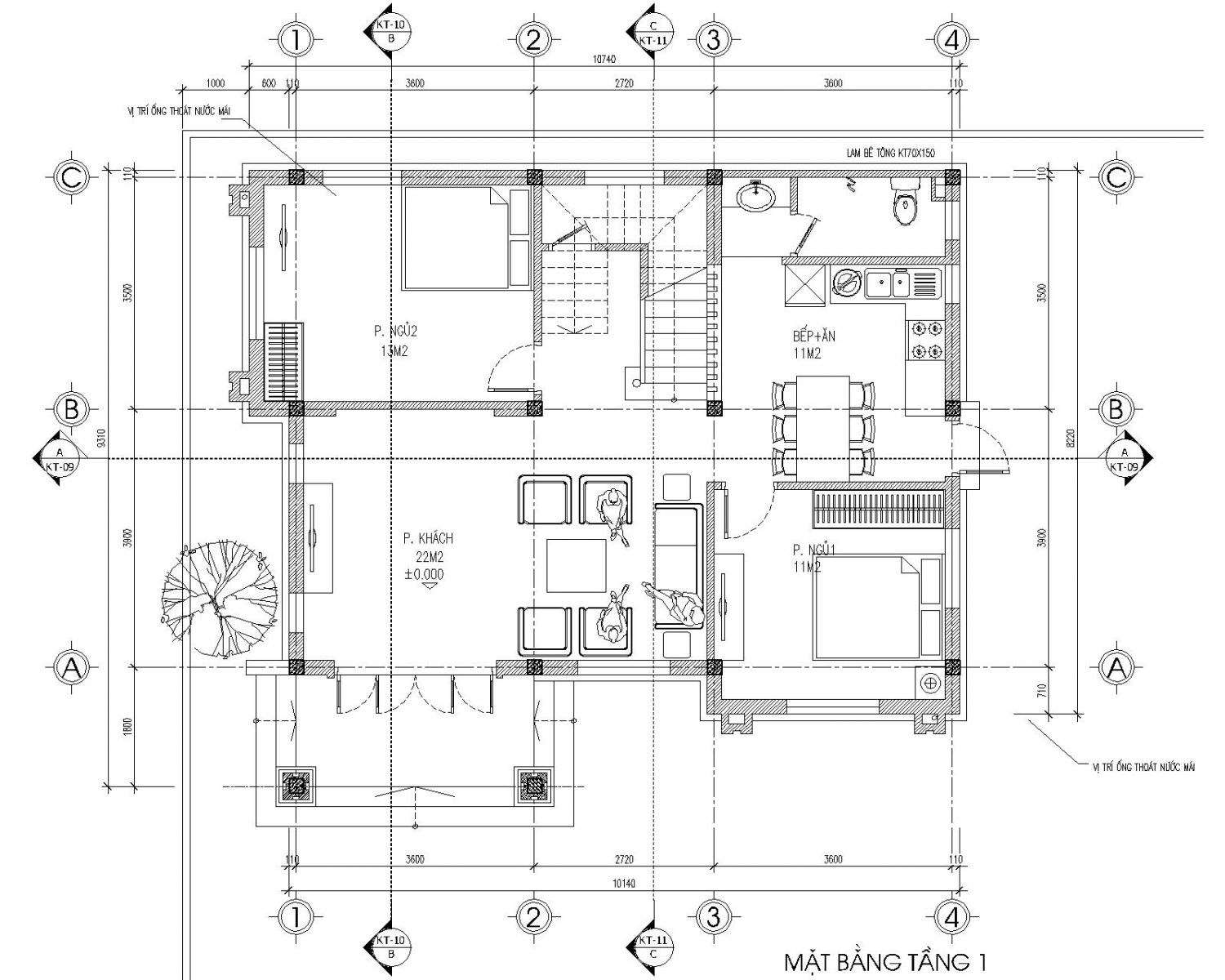 Mẫu 4: Sang chảnh với mẫu thiết kế biệt thự tầng 1 tân cổ điển độc đáo và tinh tế